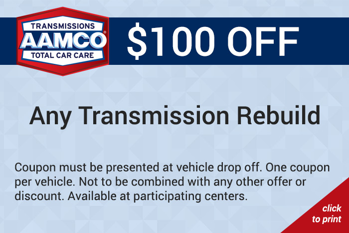 $100 off any transmission rebuild